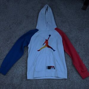Jordan blue and orange ,Logo Hoodie